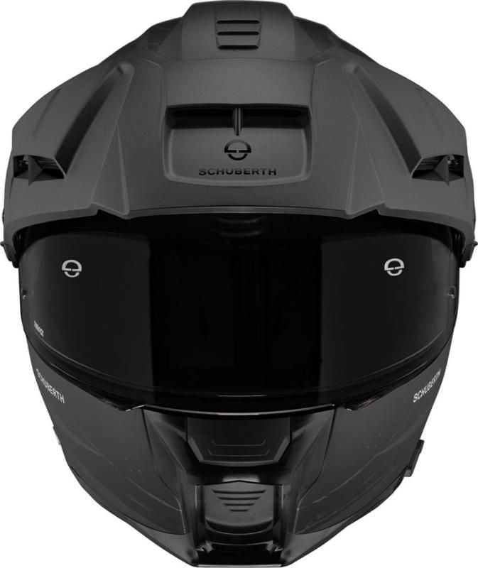 Schuberth E2 Explorer Black & Anthracite Adventure Flip Front Motorcycle Helmet - New for 2023/2024 - Averys Motorcycles