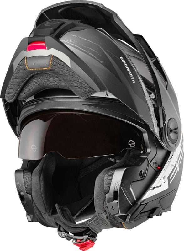Schuberth E2 Explorer Black & Anthracite Adventure Flip Front Motorcycle Helmet - New for 2023/2024 - Averys Motorcycles