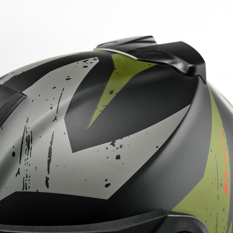 Schuberth E2 Explorer Black & Green Adventure Flip Front Motorcycle Helmet - New for 2023/2024 - Averys Motorcycles
