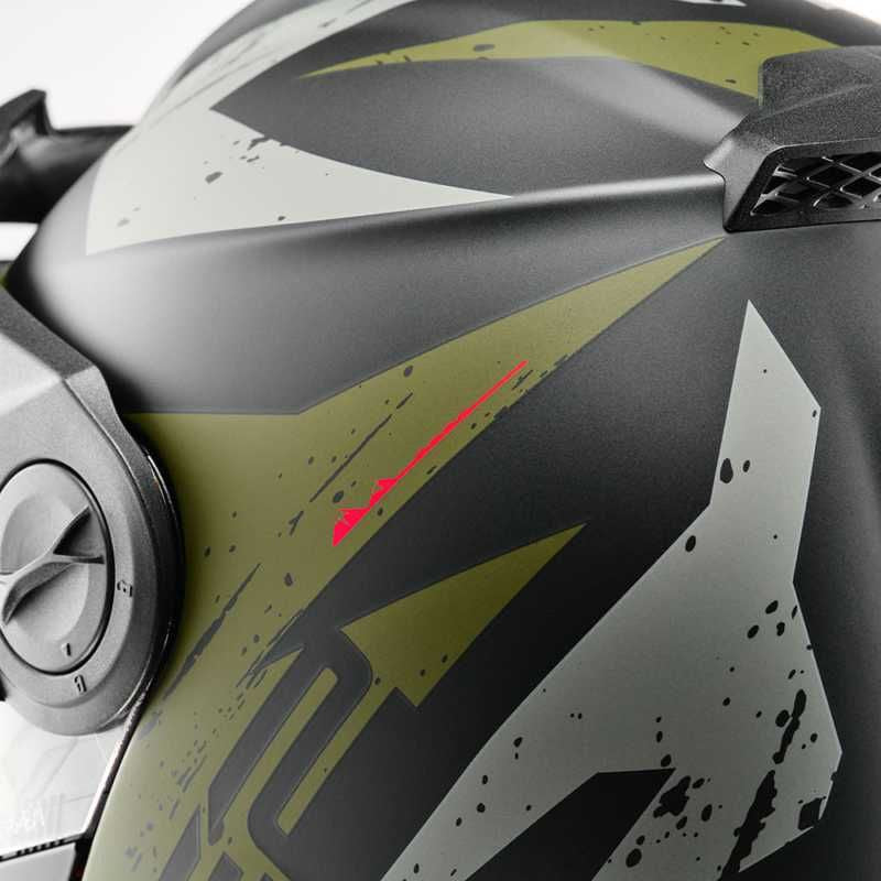 Schuberth E2 Explorer Black & Green Adventure Flip Front Motorcycle Helmet - New for 2023/2024 - Averys Motorcycles