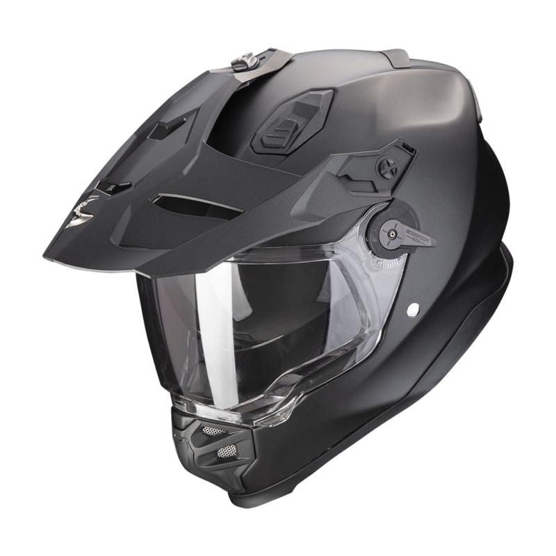 best adventure bike helmet 2023 Scorpion Exo ADF-9000 Matt Pearl Black Adventure Touring Motorcycle Helmet